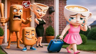 Tung Tung Sahur sad love Story Ballerina Cappuccina & Son in Granny House | funny horror animation