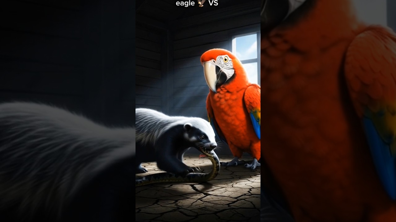 Honey badger aur mitthu ki kahani #parati #shortfeeds #viral