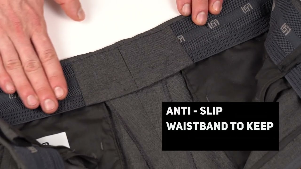 United Attire Base Umpire Pants with Expandable Waist Charcoal Gray