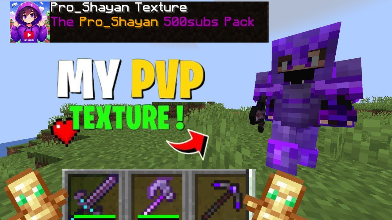 My 500 subs texture pack for minecraft java + Pojav + Mcpe | FPS boost ...