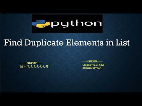 Find Duplicate Elements in List in Python