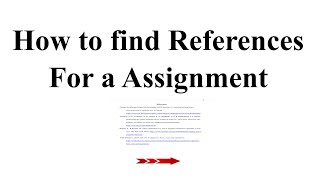 How to find references for assignment