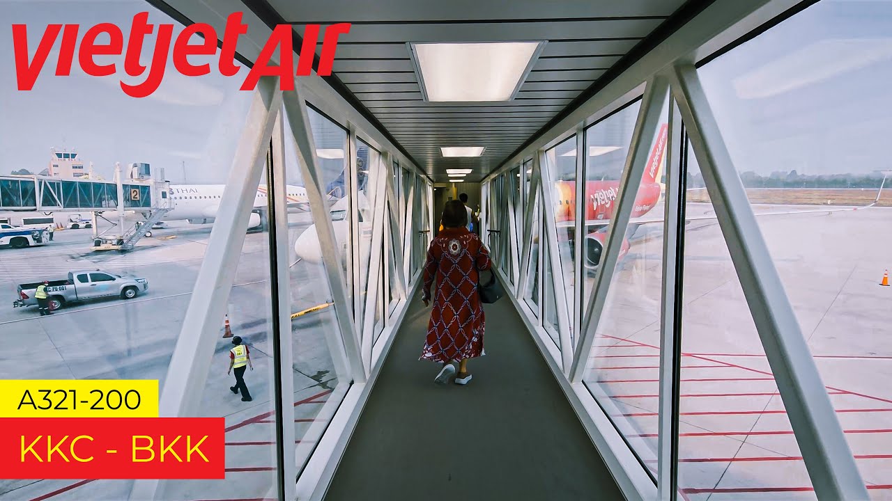 Thai Vietjet Air A321-200 Flight Experience | Khon Kaen [KKC] - Bangkok [BKK]
