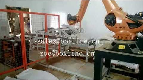 Automatic palletizer line, bag packaging palletizer stacking machine for fertilizer