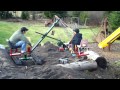 Stripping shovel and dragline working together