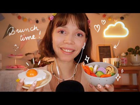ASMR | Brunch Relaxant au Café Cosy 🧇🍳🥗 Roleplay Jouets en Bois