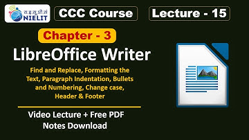 CCC Chapter 3 | LibreOffice Writer for CCC Exam | CCC Online Class | CCC Lecture - 15 | Upciss Prime