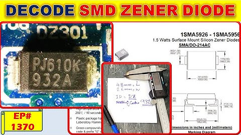 {1370} How to Decode SMD Zener Diode Marking || Find Zener Diode Part Number & Datasheet