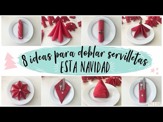 Adornos de Navidad: servilletas de mesa con patrón