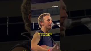 Chris Martin Jokes Around Before The Concert Starts  shorts