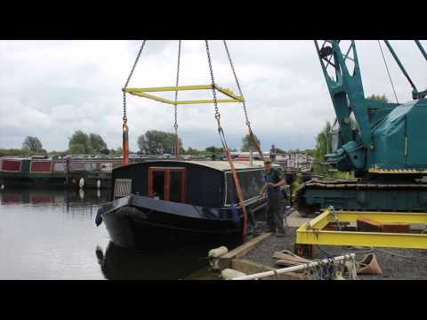 Westview Marina boat lift. Back into the Water.