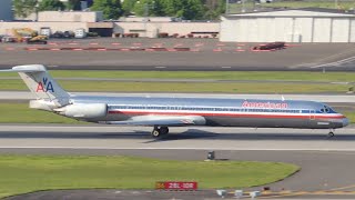 American Airlines McDonnell Douglas MD-83 N9625W takeoff from PDX