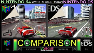 Ridge Racer 64 vs DS (Nintendo 64 vs Nintendo DS) Side by Side Comparison