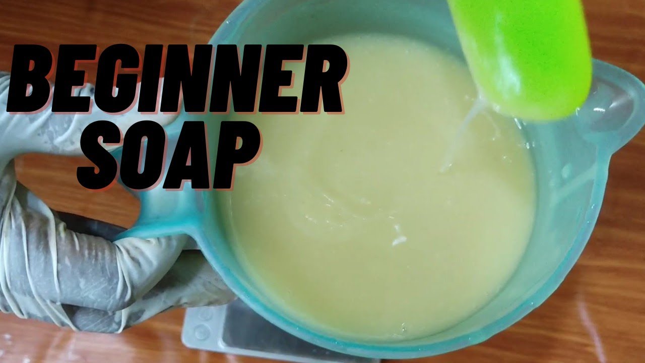 Beginner SoapShea Butter and Coconut oil Soap with Recipe YouTube