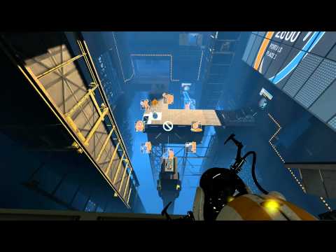 Portal 2 Coop Atlas attempts to give P-body a hug but failed!