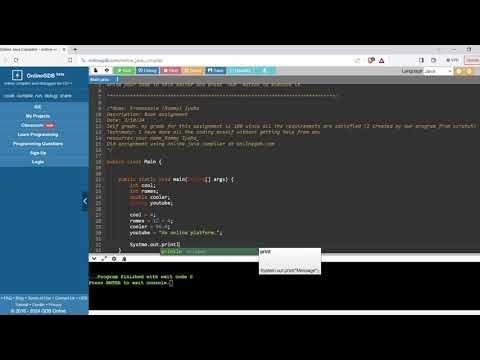 Intro to Java programming: variable declaration and initializing - YouTube