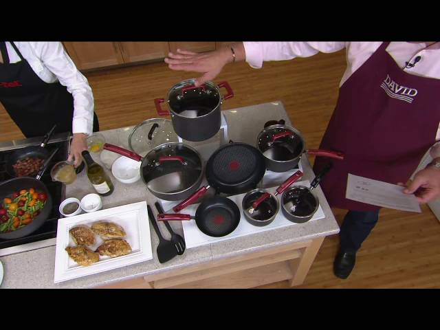 T-Fal 12-pc Hard Anodized Titanium NS Cookware Set on QVC 