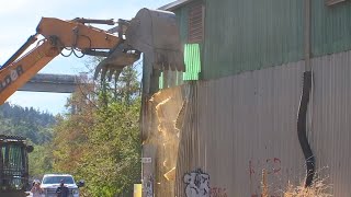 Demolition begins on historic Blue Heron Paper Mill