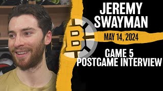 Bruins' Jeremy Swayman On Teams Game 5 Performance vs. Florida Panthers