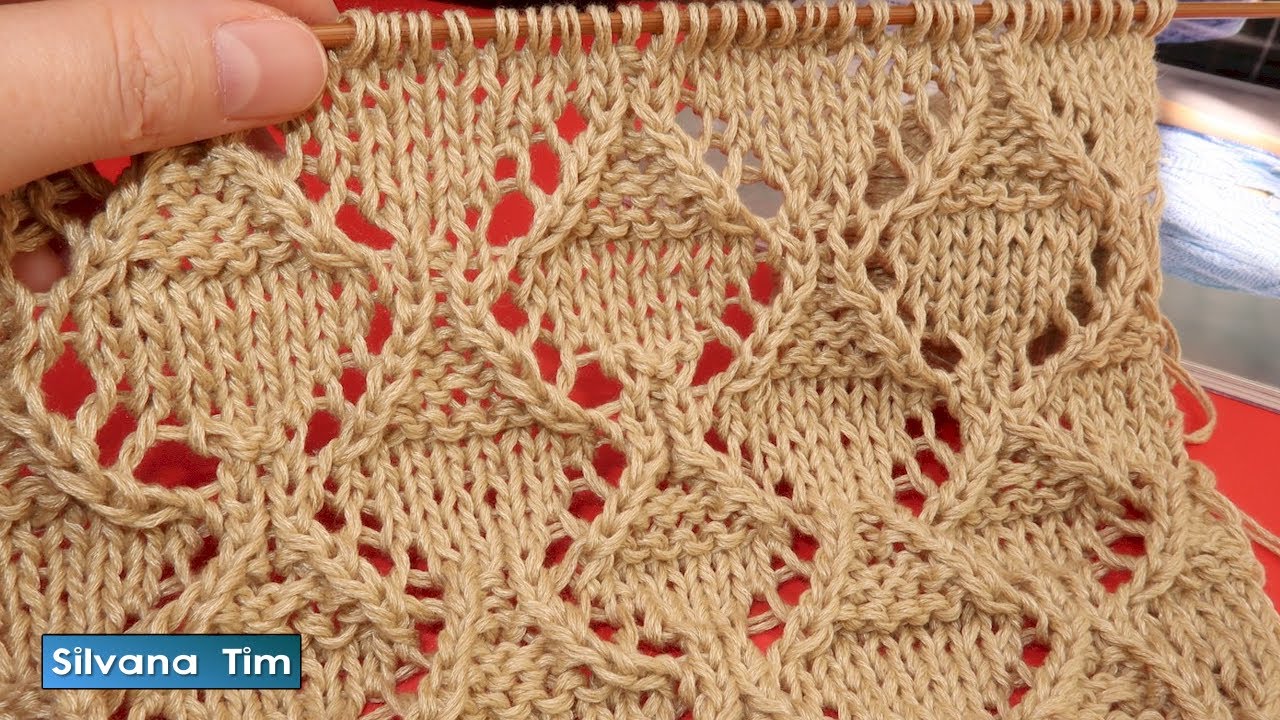 Puntos Calados - Como tejer Punto Rombos 