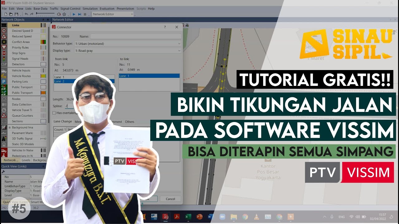 PEMODELAN CONNECTOR PADA VISSIM | VISSIM #5 - YouTube