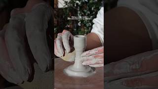 Making A Ceramic Candle Holder  pottery ceramics studio clay art shorts tutorial howto