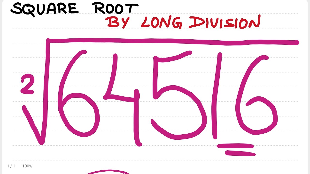 Square root of 64516 | Square root by long division method class 8