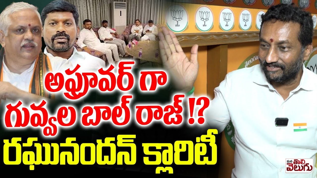 అప్రూవర్ గా గువ్వల బాల్ రాజ్!? రఘునందన్ క్లారిటీ | Raghunandan Rao On Guvvala Balaraju | Bl Santhosh