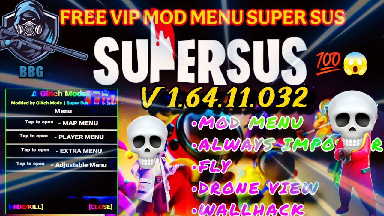 SUPER SUS MOD MENU APK 1.64.11.032 |🔥NEW UPDATE🔥|TERBARU 2025 UNLIMITED GOLDSTAR & DRONE VIEW MAPS🤯🎉