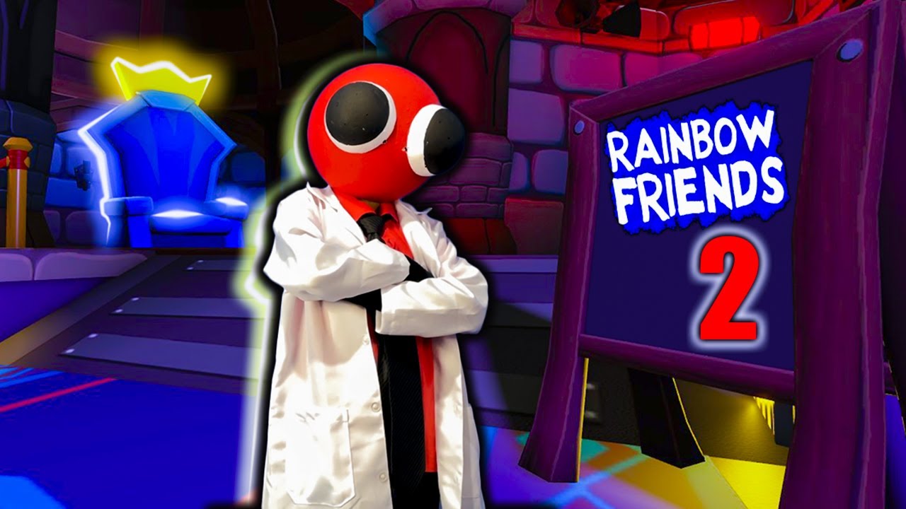 CONSEGUI ME ESCONDER DO AZUL BABÃO NO ROBLOX!! (Rainbow Friends) 