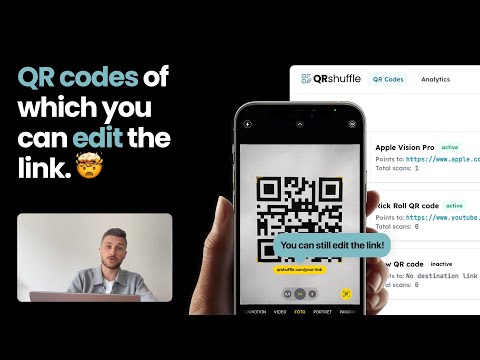 QR codes of which you can edit the link. 🤯 – QRshuffle.com Demo