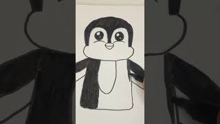 رسم بطريق سهل- penguin drawing