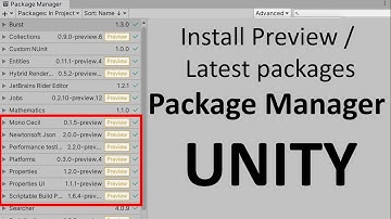 Preview packages unity - Package manager unity - Enable Preview Package in Unity - How to enable
