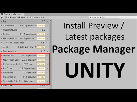Preview packages unity