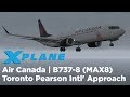 Xp11 air canada b737 8 toronto pearson intl approach 737 max mode mp3