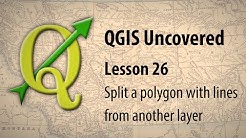 QGIS lesson 26 â€" Splitting a polygon with lines from another layer - Durasi: 4.50. 