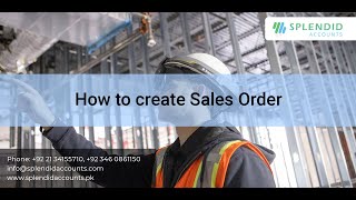 How to create Sales Order in Splendid Accounts screenshot 5
