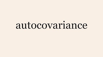autocovariance