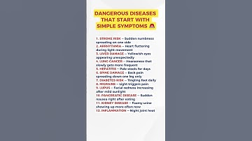 🚨 Dangerous Diseases That Start With Simple Symptoms | 12 Early Signs You Shouldn’t Ignore #shorts