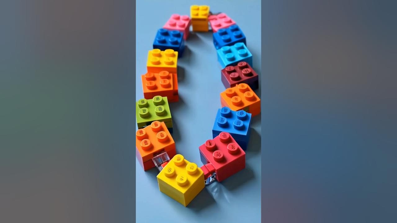 Necklace,Lego style,lego movie style, bright colours, block building