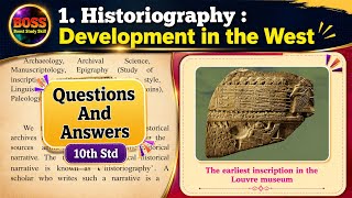 10th Std - History - Chapter 1 Historiography : Development in the west questions answers exercise