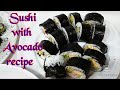 How to make simple  sushi with avocado bakingfancy