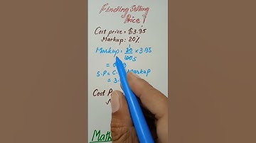 Finding S.P after Markup#MathMarrow#Math shorts