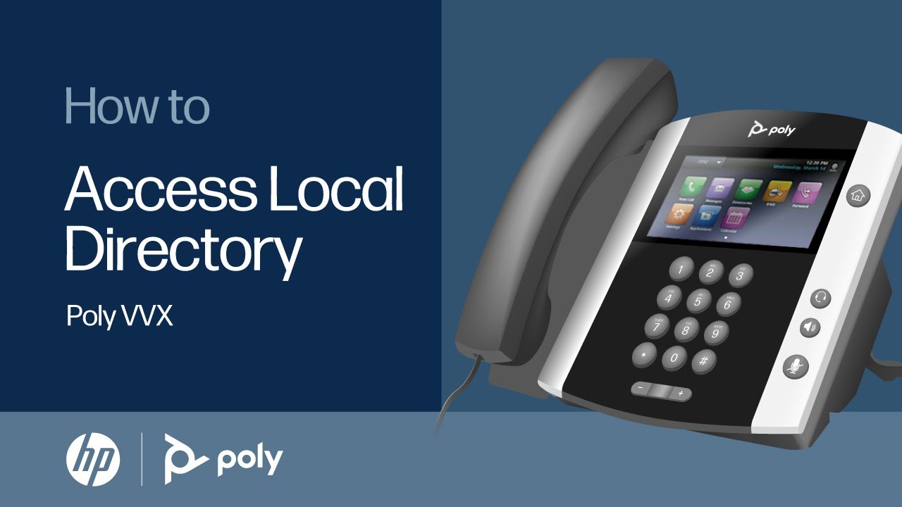 VVX: How to Access the Local Directory | HP Support - YouTube