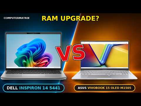 Dell Inspiron 14 5441 vs Asus Vivobook 15 OLED M1505 comparison video thumbnail