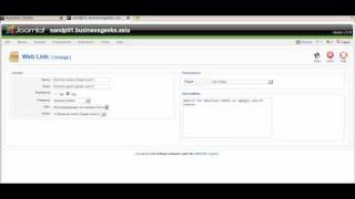 Joomla Web Links Editing A Web Link