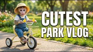 Baby Monkey’s Sunny Day Out | Cute Spring Vlog