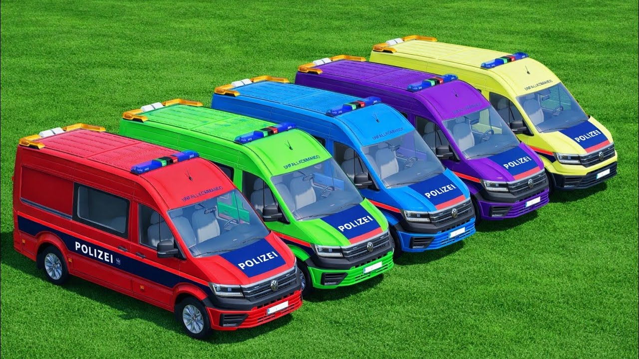 TRANSPORTING WOW CHEVY SUV POLICE CARS on DUO TRUCKS ! FS22