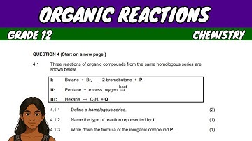Organic Reactions | Grade 12 Chemistry