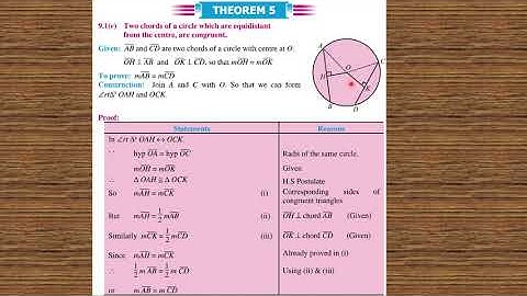 Theorem 5  | Ch# 9 | Class 10 | Maths | Punjab and Federal Board